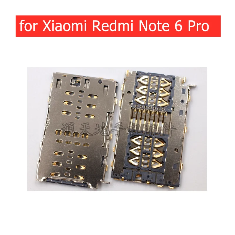for Xiaomi Redmi Note 6 Pro SIM Card Reader Slot Tray Holder Connector Socket Repair Spare Parts | Мобильные телефоны и