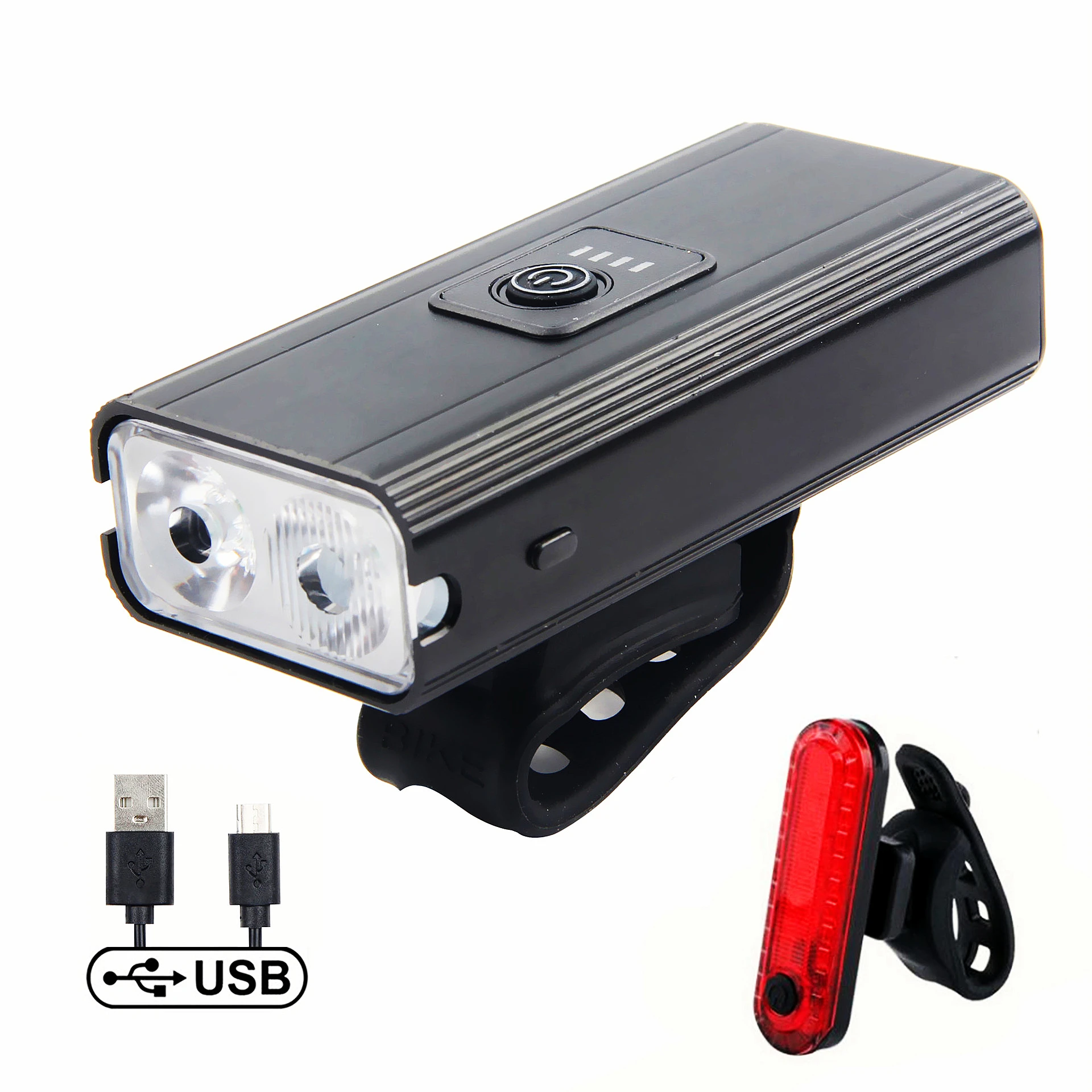 Bicycle Light Rainproof USB Charging LED Cycling Lights Front Lamp Headlight Aluminum Ultralight Flashlight MTB Bike | Спорт и
