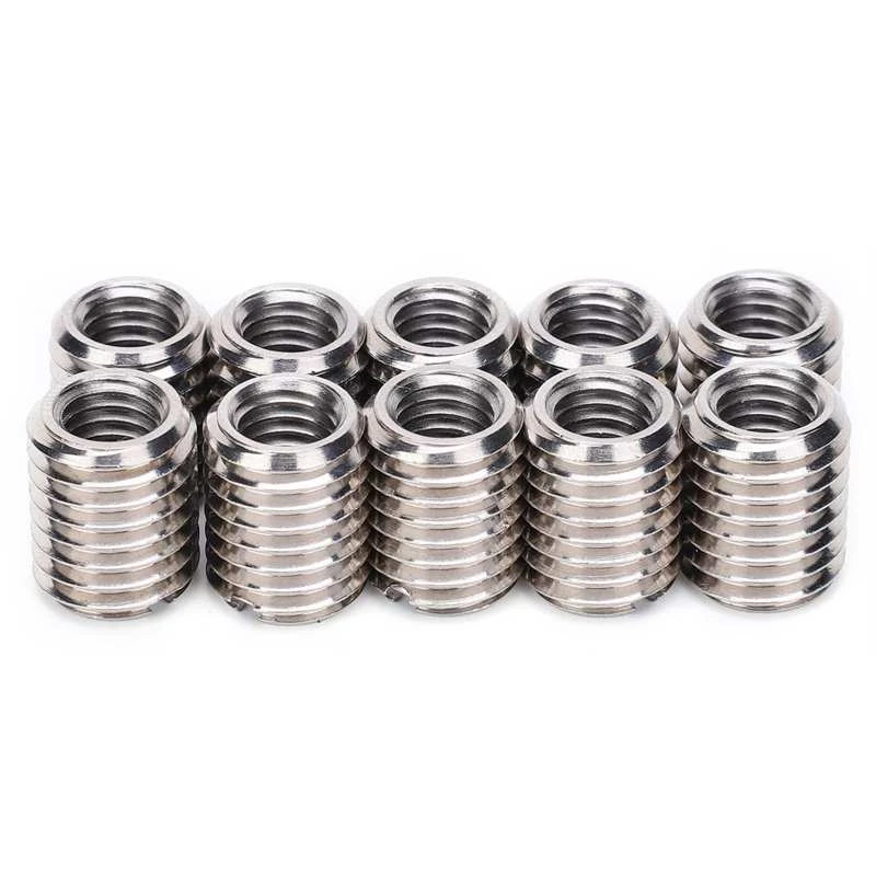 10pcs Stainless Steel Insert Nut Thread Repair Sleeve Conversion Reducer Nut