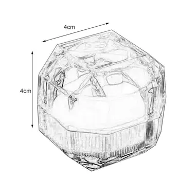 

10pcs Acrylic Crystal Ring Earrings Display Boxes Transparent Jewelry Box YS