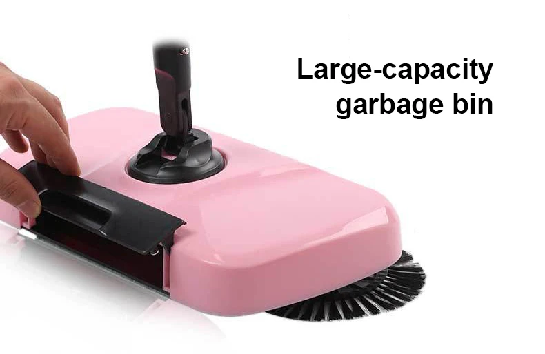 Ручной толкатель Sweepers из нержавеющей стали Автоматическая метла машина креативная вращающаяся волшебная ручка практичные инструменты для чистки гостиной