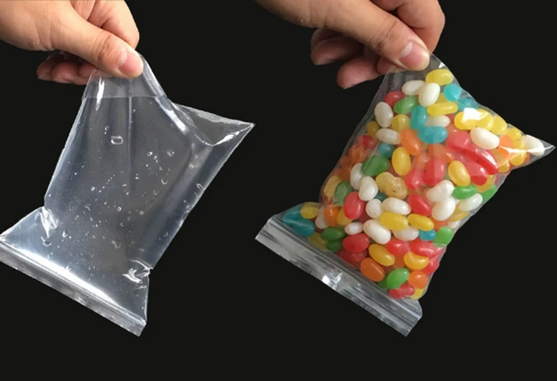 100PCs Plastic Bags Ziplock Food Packaging Jewelry Small Zip Lock Bags Clear Fresh-keeping Dustproof Reclosable Candy StorageBag