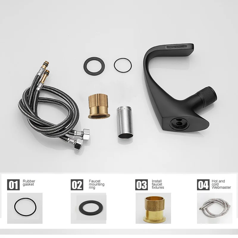 de água fria e quente preto chrome