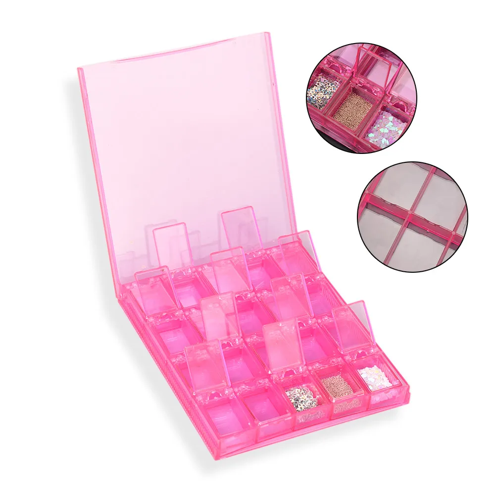 

Practical Jewelry Storage Adjustable Plastic Compartment Storage Box Pill Jewelry Earring Bin Case Container Storage Boxes Tool