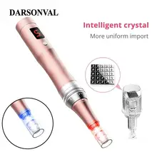 DARSONVAL Wireless Pink Pen 2 Colors Led Facial Intelligent Crystal Cartridge Micro Needling Tattoo-Machine  Microneedle derma