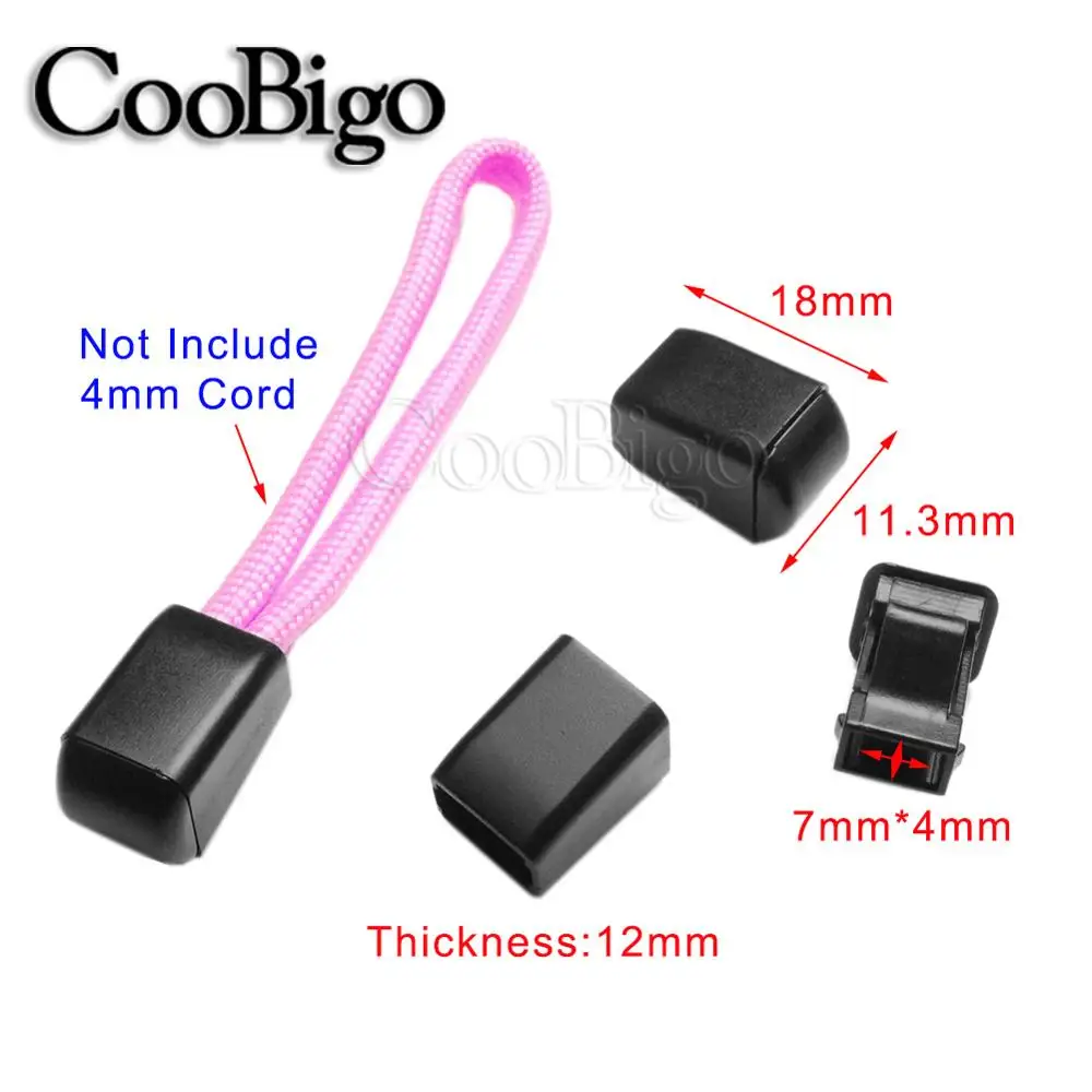 Hole 7mm x 4mm 12 шт. Мульти Стиль Молния тяга шнур концы шнура Фиксатор Зажим Пряжка для уличный Паракорд рюкзак одежда сумка веревка аксессуары - Цвет: Hole 7mm x 4mm