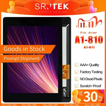 

Srjtek 7.9'' For Acer iconia tab A1-810 A1 810 A1-811 A1 811 LCD Display Matrix Touch Screen Digitizer Assembly B080XAT01.1