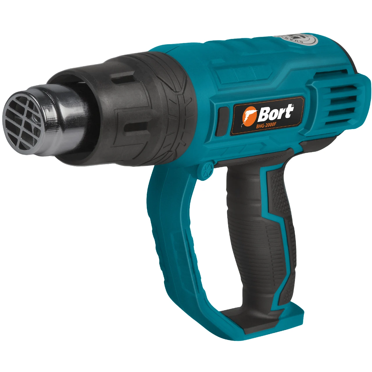 Фен технический Bort BHG-2000F (Мощность 2000 Вт, 3 режима работы, комплект насадок)