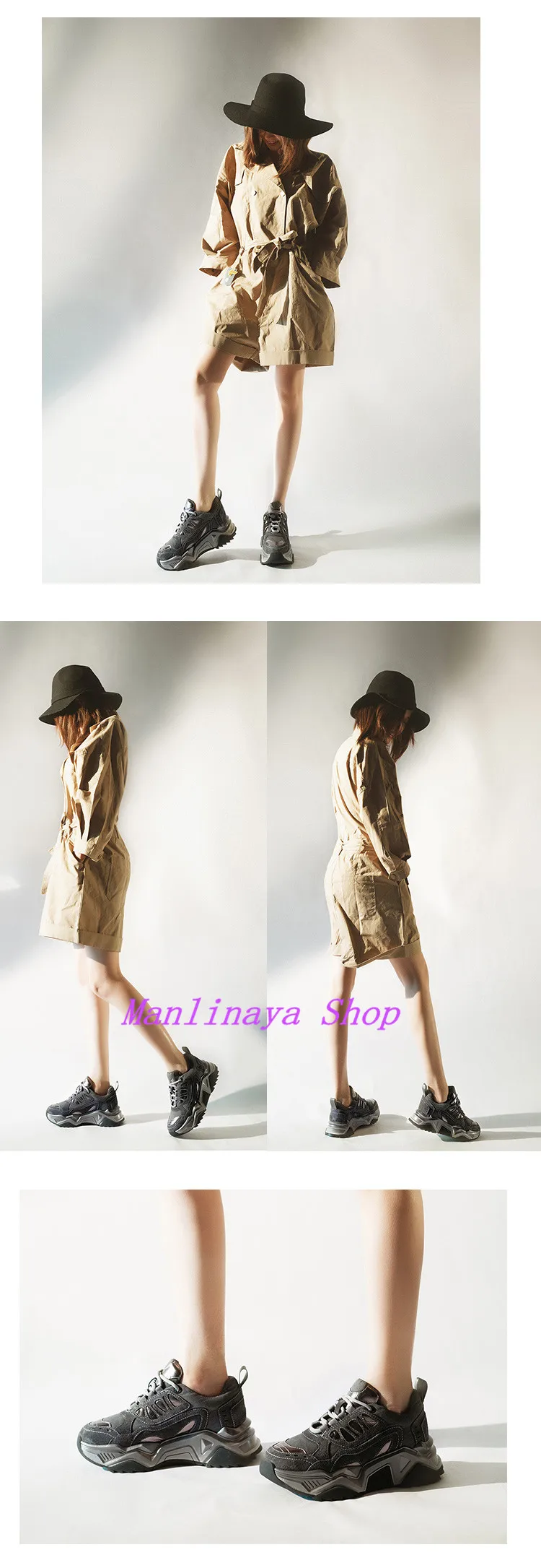 Manlinaya/Роскошные дизайнерские женские кроссовки на платформе; шикарные женские кроссовки из коровьей замши на толстом каблуке; Ins; Лидер продаж; кроссовки на шнуровке