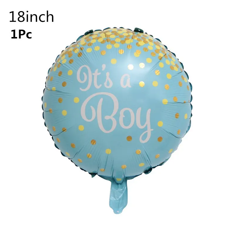1P round balloon 1 Украшение для детского душа DIY скатерть, бумажная тарелка, чашка, посуда для маленьких мальчиков и девочек, на день рождения, пол, открытые вечерние принадлежности для малышей - Цвет: 1P round balloon 1