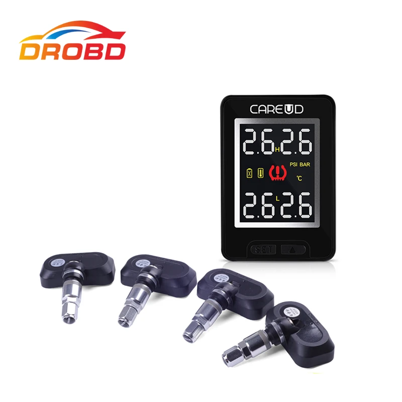Система контроля давления в шинах U912 TPMS с 4 внутренними датчиками ЖК-дисплей для