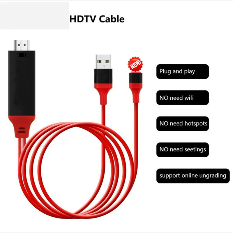 1,8 м HDMI кабель Micro USB к HDMI адаптер конвертер кабель AV HD tv для IOS для iPhone iPad для MHL Android телефон