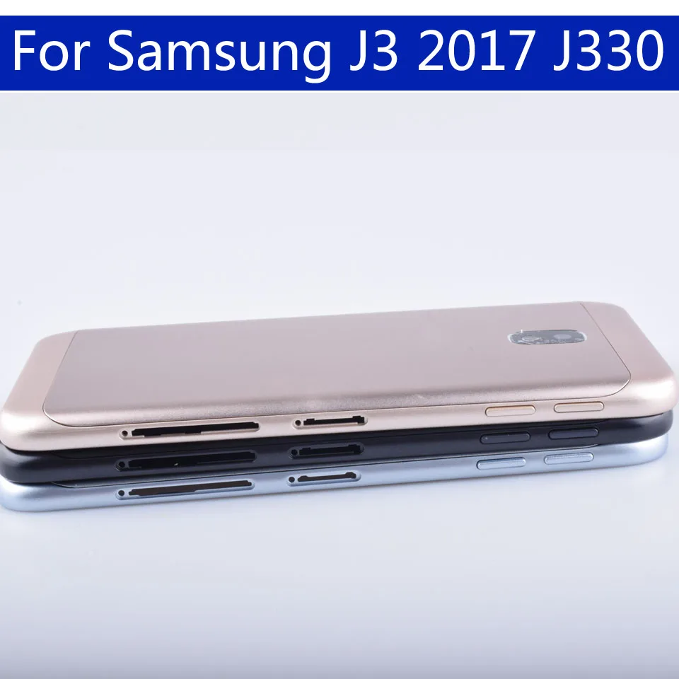 Для Samsung Galaxy J3 J330 J330F SM-J330F Корпус Крышка батарейного отсека задняя крышка чехол Задняя Дверь Корпус Корпуса