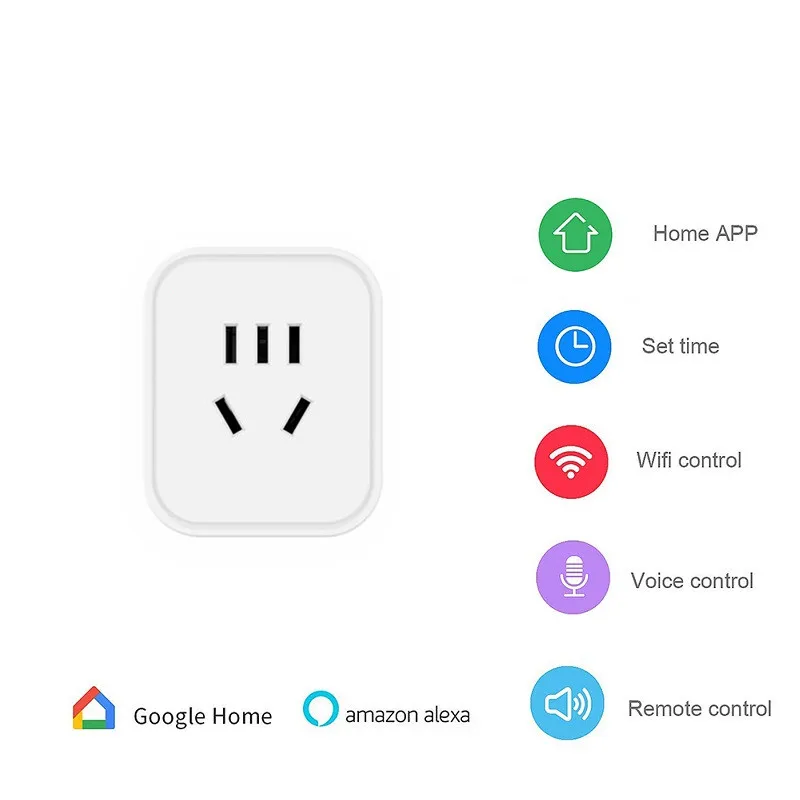 

AU Smart Power Socket Plug Basic Wireless Remote Control WiFi APP/Voice Control Timer Switch Adapter Plug Outlet