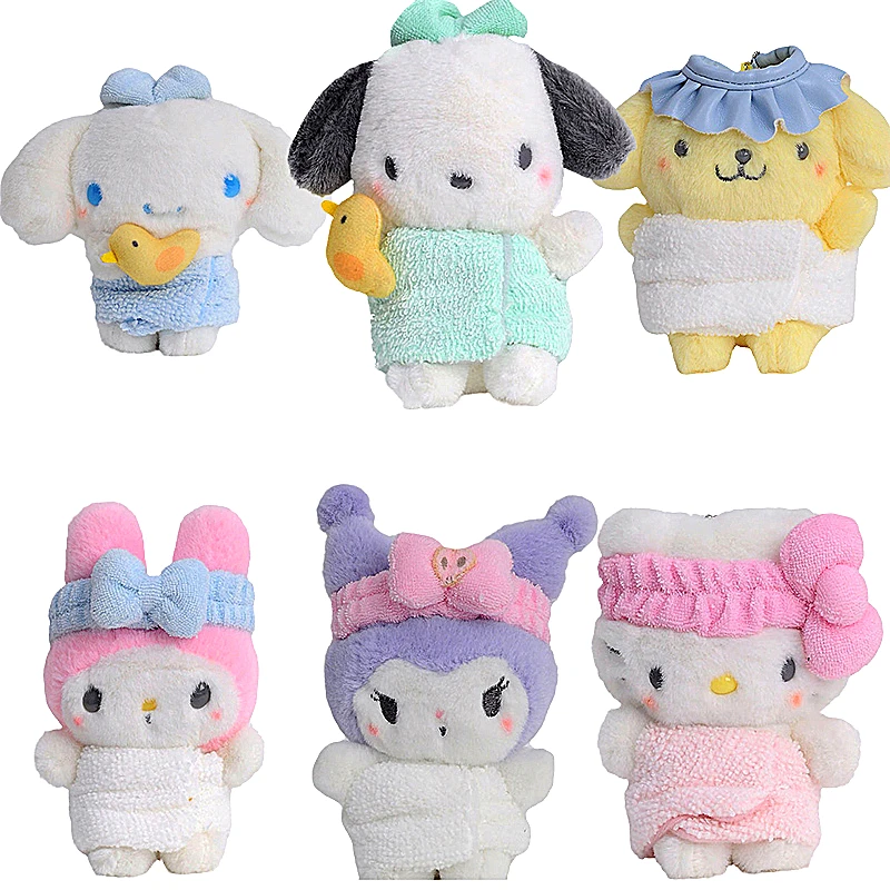 

10 см мультяшный милый плюшевый кулон Kawaii Kuromi My Melody Cinnamoroll Kt Cat Purin Dog Плюшевая Игрушка Аниме Мягкие игрушки-животные куклы