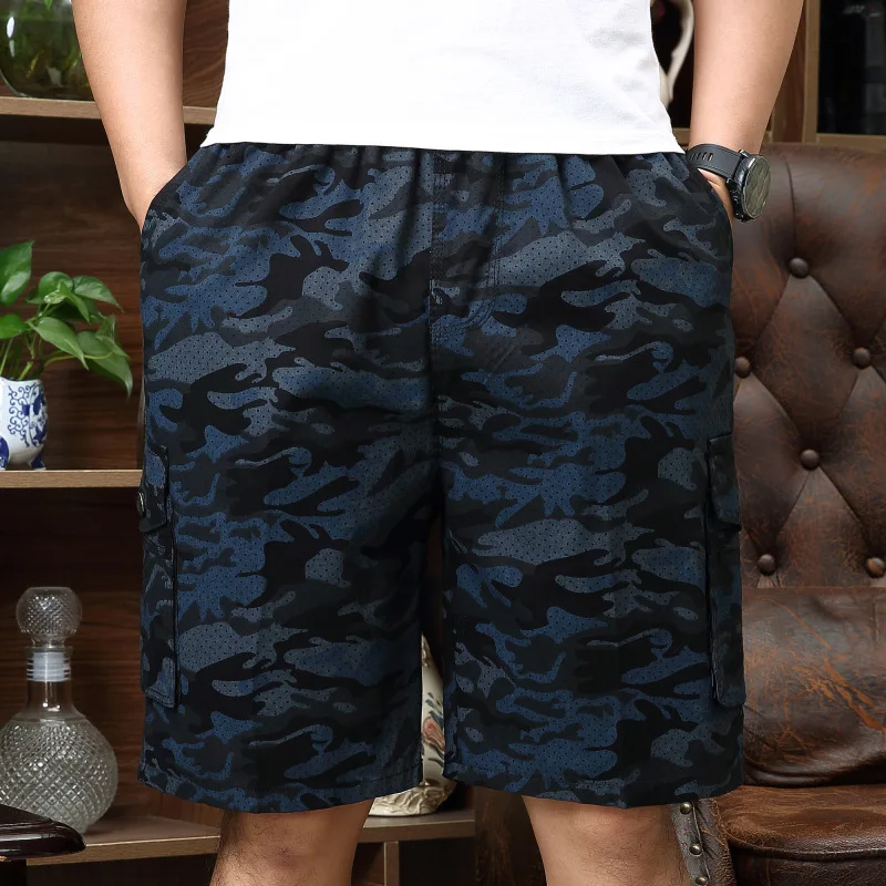 Men's New fashion summer large size camouflage Pure cotton shorts for middle-aged and old people Casual Sport Jogging Shorts Men's New fashion summer large size camouflage Pure cotton shorts for middle-aged and old people Casual Sport Jogging Shorts
