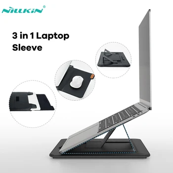 

NILLKIN Laptop Bag PU Leather Sleeve Bag For Macbook Air Pro 13 15 16 Multifunctional Protable laptop Case For Huawei MateBook