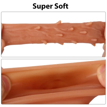 Penis Sleeve Reusable Condoms Cock Rings For Men Thick Pene Case Cover Extension Penis Enlargement Sleeve Sex Toys For Couples 4