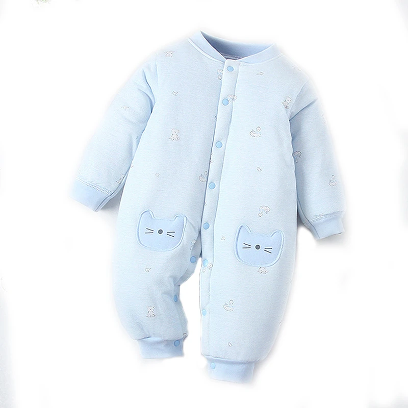 

Children Winter Thick Rompers Baby Clothing Cotton Boy Girls Comfortable Warm Climbing Suit Newborn Jumpsuit Outerwear Clothes