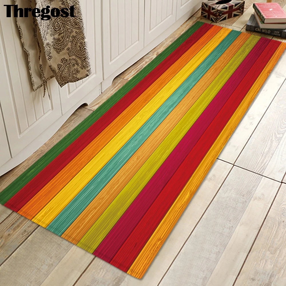 Thregost Striped Printed Long Floor Mats 3d Carpet Prayer Rugs Muslim