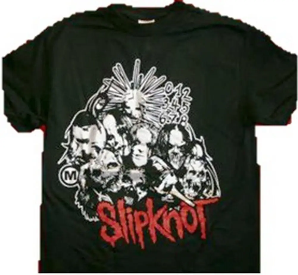 Slipknot &quotсеребряные цифры&quot Черная Рок футболка размер маленький Официальный