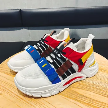 

New mesh shoes men's casual comfortable breathable sports shoes men's lace-up lightweight running shoes Zapatillas Hombre large