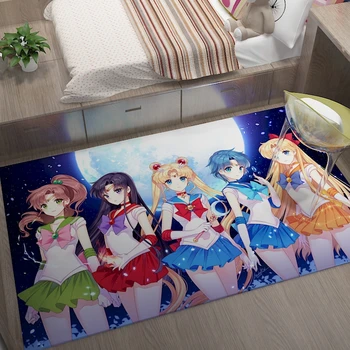 

Cute Anime Sailor Moon Luna Cat Floor Rug Lovely Printed Rug Anti-slip Carpets For Home Living Bed Room Cartoon Creative Mat New