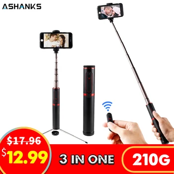 

ASHANKS Bluetooth Selfie Stick Mini Tripod 3 in 1 Monopod Selfie Stick Wireless Remote Shutter for Android Iphone X/8/8plus/7/6