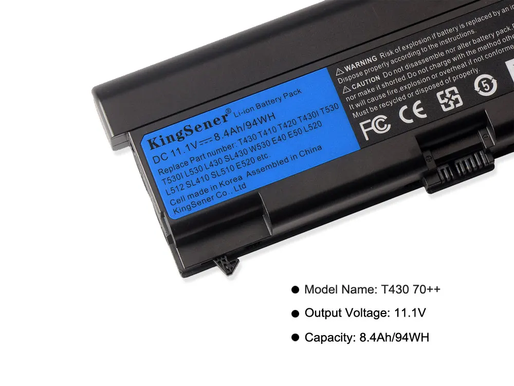 Kingsener 11.1v 8400mah da Bateria do Portátil para Lenovo Thinkpad T430 T430i L430 Sl430 Sl530 T530 T530i L530 W530 45n1011 45n1010 - Imagem 5