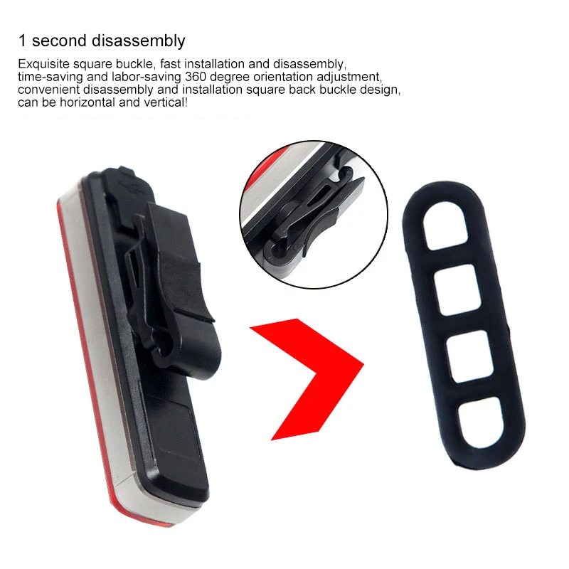 Задний фонарь для велосипеда, водонепроницаемый, для езды сзади, 8 режимов, велосипедный, зарядка от usb, задний катафот, светодиодный ночник