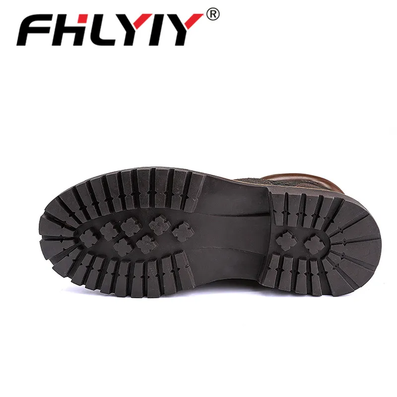 Fhlyiy/Брендовые мужские зимние ботинки; мужские кожаные ботильоны высокого качества; теплые мужские зимние ботинки на меху; модная Осенняя базовая обувь