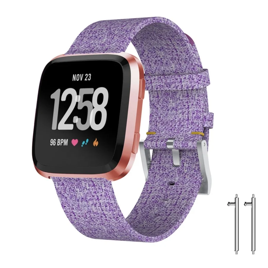 SDFB-001 ремешок для часов Fitbit ремешок тканый тканевый ремешок на запястье сменный Браслет для Fitbit Versa фитнес Смарт-часы - Цвет: Фиолетовый
