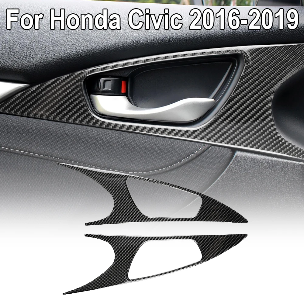 2 шт внутренняя дверная ручка Чаша панель Крышка отделка аксессуар для Honda Civic