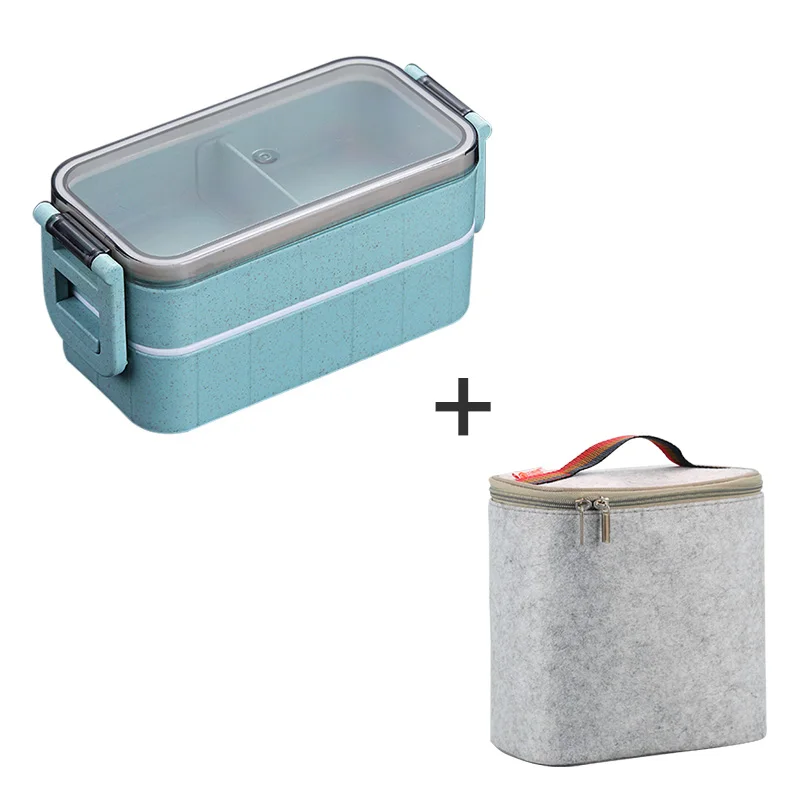 Set A4 WORTHBUY, японская микроволновая печь, коробка для бэнто, Пшеничная солома, детский Ланч-бокс, герметичный, бенто, Ланч-бокс для детей, школьный контейнер для еды - Цвет: Set A4