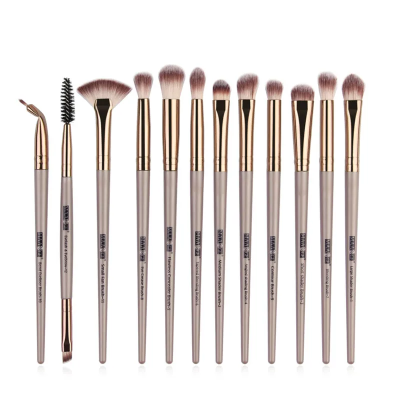 12PCS Luxury Makeup Brushes Set Professional Make up Brush Blusher Eyeshadow Blending Eyeliner Eyebrow Brush For Makeup Tool