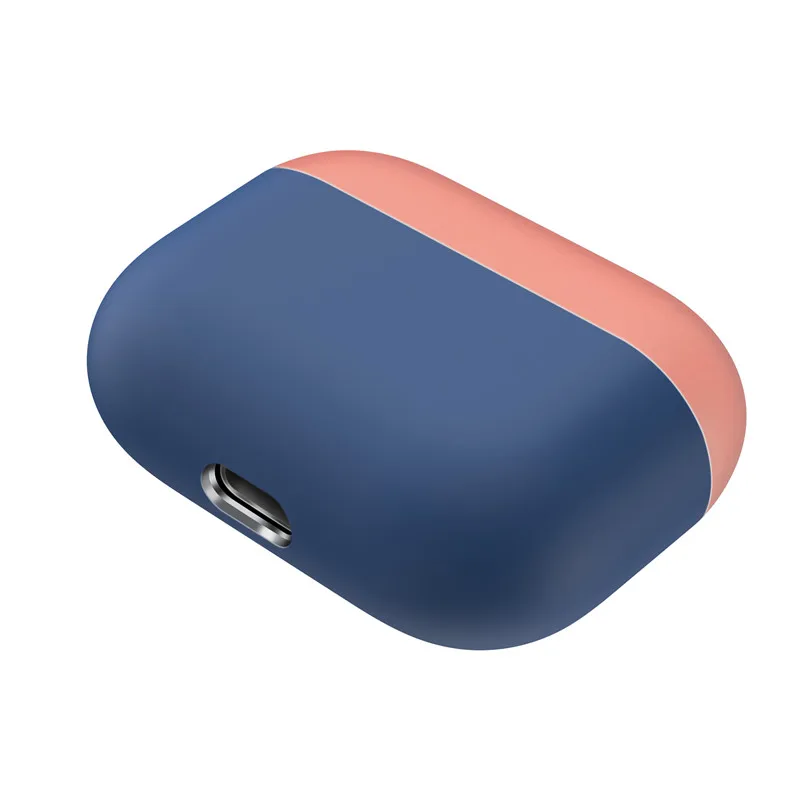 Blue-Orange Ультратонкий силиконовый чехол для AirPods Pro 3, чехол для зарядки, защитный чехол для AirPods, разноцветный чехол для Airpods Pro, аксессуары - Цвет: Blue-Orange