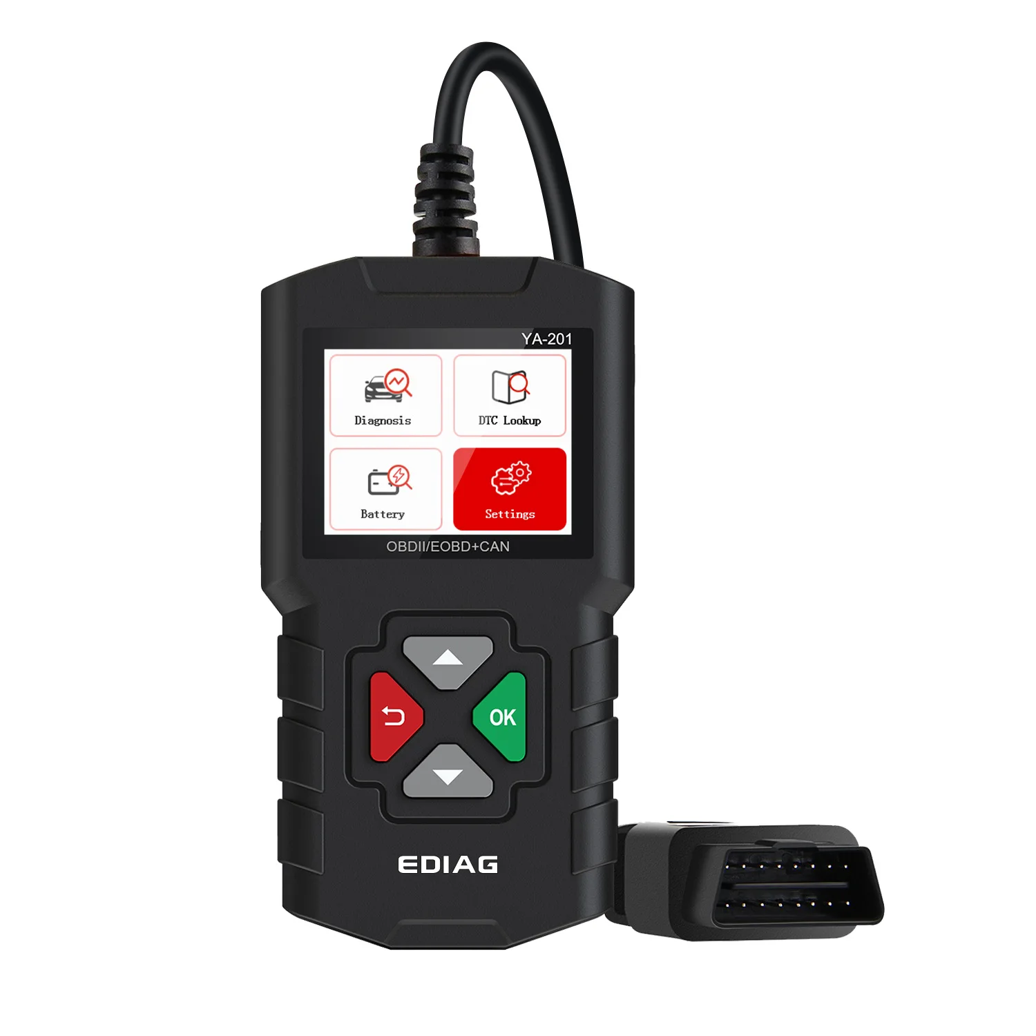 YA-201 OBD2 код ридер Обновление USB Бесплатная пожизненная OBD II сканер двигателя