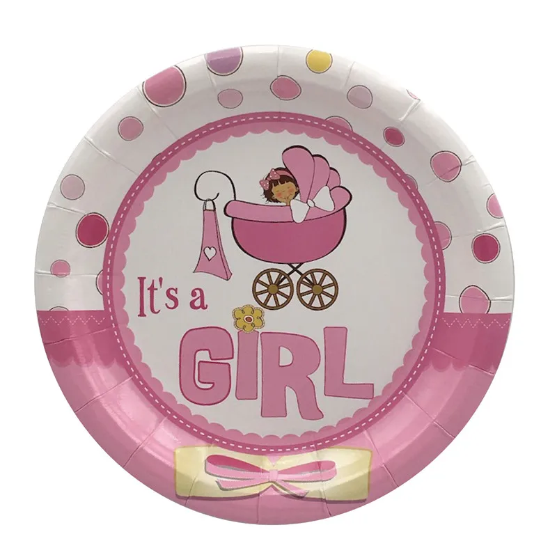 CHENN Baby Shower одноразовая посуда для пола открытые вечерние бумажные Салфетка под тарелку кружку баннер украшения посуда принадлежности C14