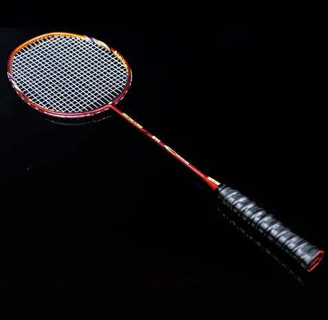 22-26 фунтов демпфирования полностью из углеродного волокна, супер светильник прочный 5u наступление взрослых ракетка для игры в бадминтон - Цвет: China red