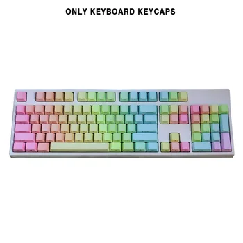 

Keyboard Keycaps Gradient Home Office PBT Computer Peripherals PC Dyed Multifunction Repair Colorful Rainbow Replacement Parts
