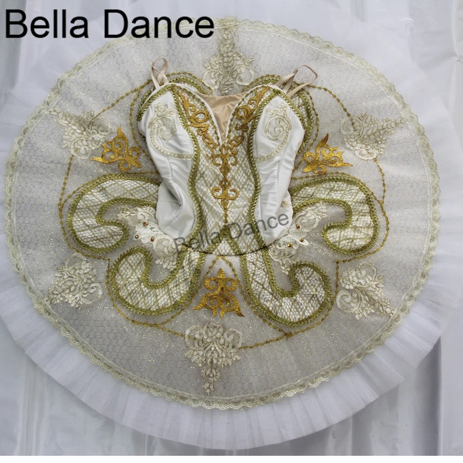 Women White Paquita Platter Professional Stage Costume Tutus Adult Roymanda Competiton Performance Women BT9097