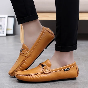 

England Loafers Breathable Slip on Shoes Men Summer Breathable Mens Moccasin Shoes 2020 New Stylish Oxford Shoes for Men