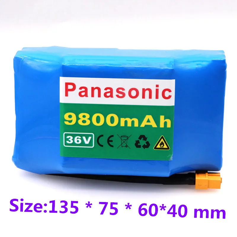 Panasonic NCR18650B 10s2P 36V литий-ионный Перезаряжаемые Батарея 9800 мА/ч, 9.8ah с одноконтурным Напряжение Ховерборд Батарея