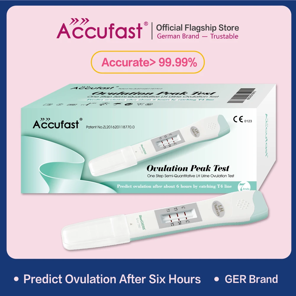 ACCUFAST 7pcs/14pcs LH Ovulation Test Stick One Step Fast Urine Kits Semi-Quantitative Peak Midstream | Красота и здоровье