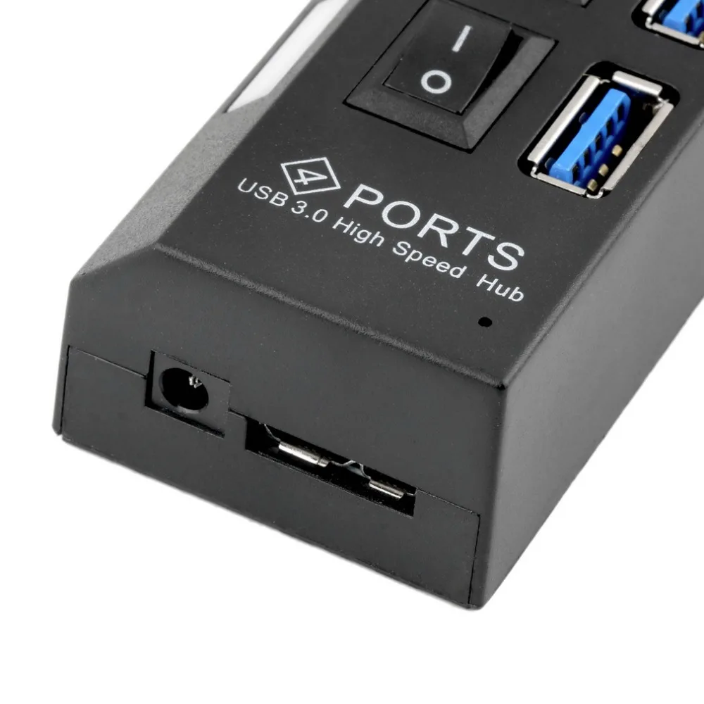 USB 3,0 концентратор 4 порта USB 3,0 концентратор с переключателем ВКЛ/ВЫКЛ для настольного ноутбука