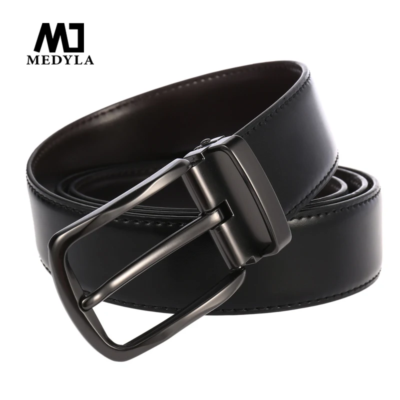 

MEDYLA Cowskin Belt Men Accessories Cowboy Genuine Leather Belts For Men Vintage Pin Buckle Mens Belts Gift For Man LY4022