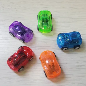 

Mini Candy Color Back To Power Car Transparent Small Toys Plastic Funny Kids Toy Random Color
