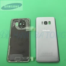 Оригинальное стекло samsung Galaxy S8 S8 Plus G950F G955F задняя крышка батарейного отсека задняя крышка Корпус чехол Замена+ клейкая наклейка