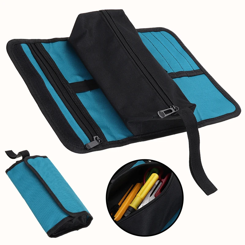 

Multifunction Portable Canvas Pocket Oxford Fabric Tool Roll Case Fold Up Spanner Wrench Tool Storage Bag