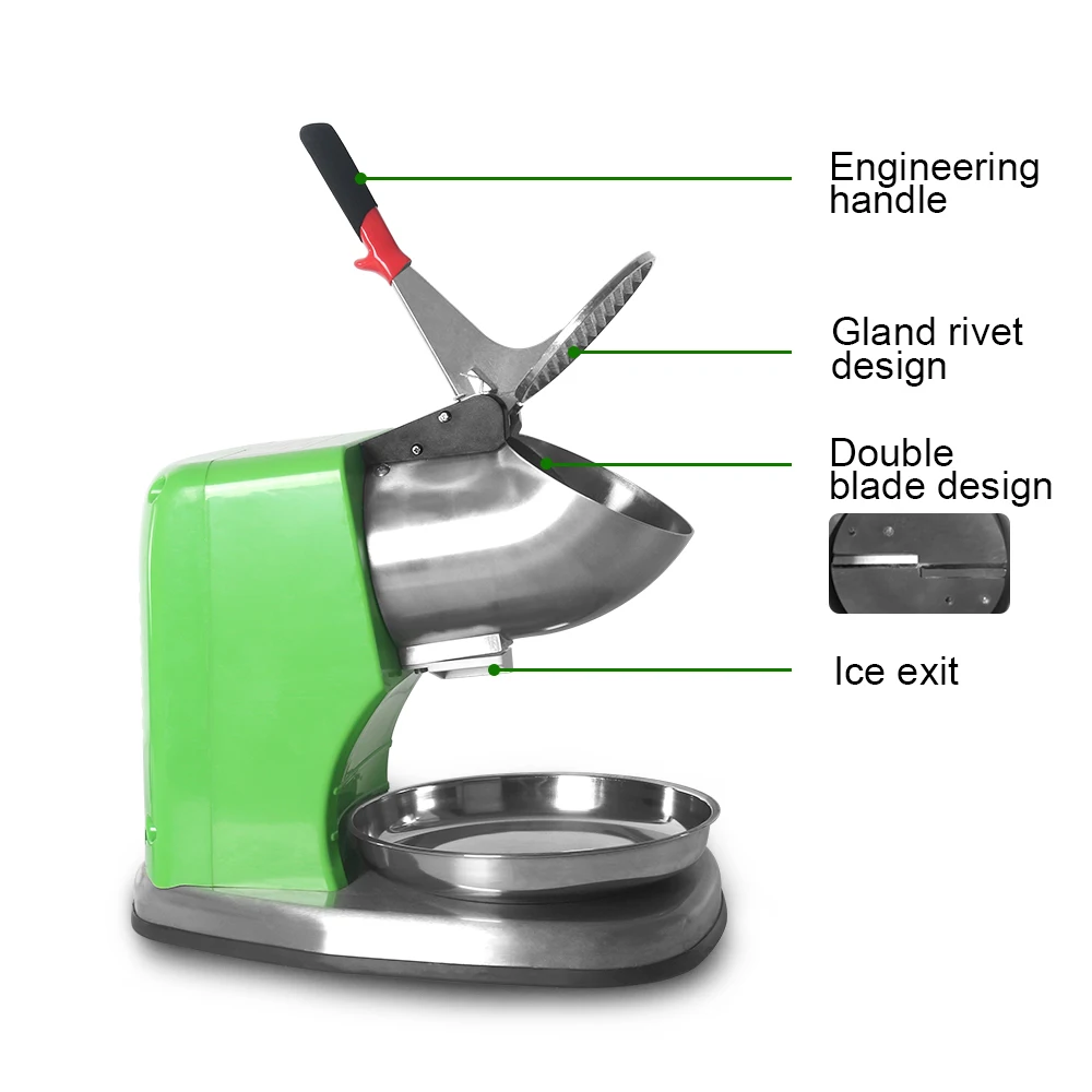 ITOP Semi-automatic Electric Ice Crusher Shaver Smoothie Cocktail Maker Stainless Steel Ice Block Breaking Machine CE
